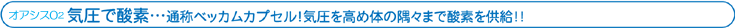 気圧で酸素…通称ベッカムカプセル